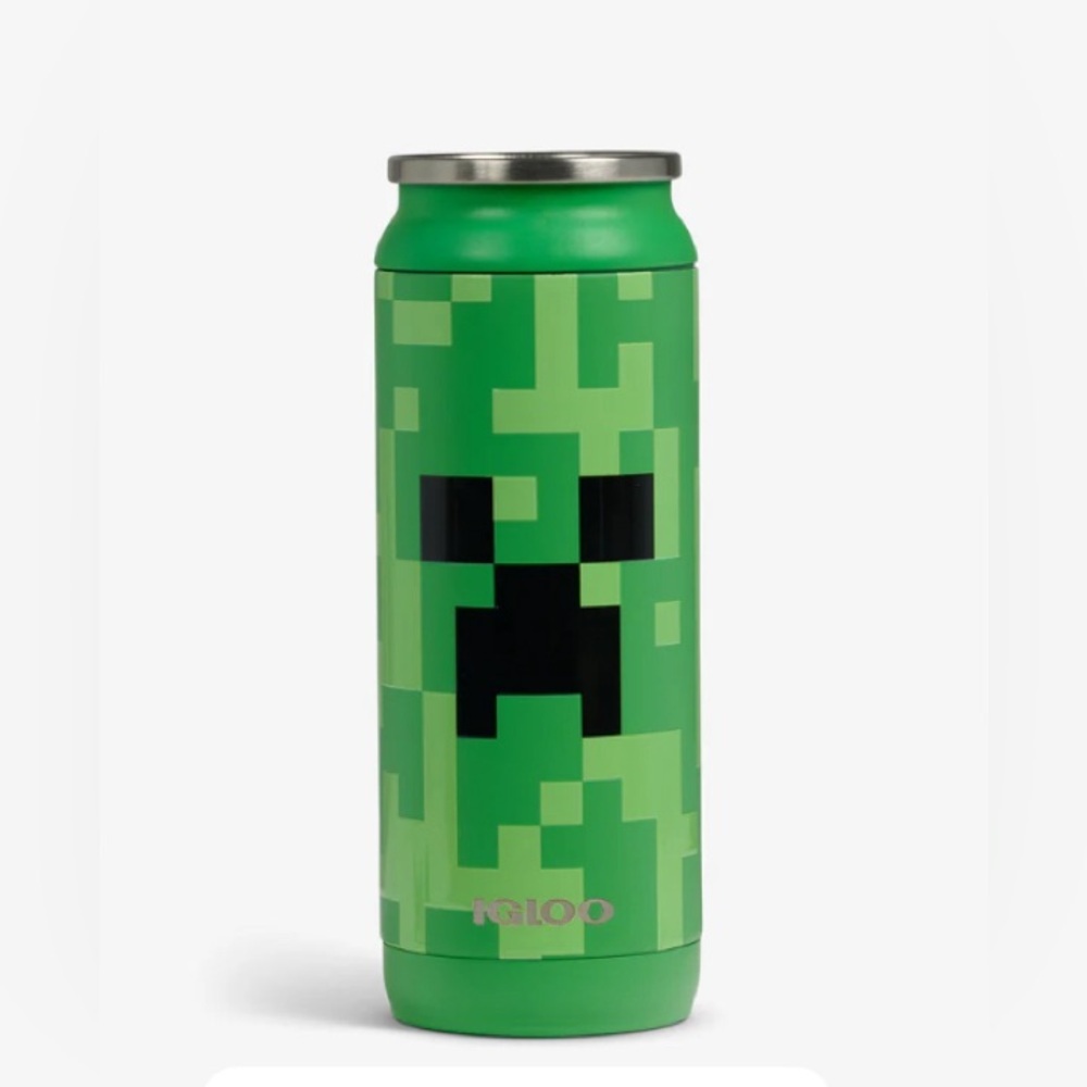 Minecraft Creeper Tumbler Can 16 oz Stainless Steel New